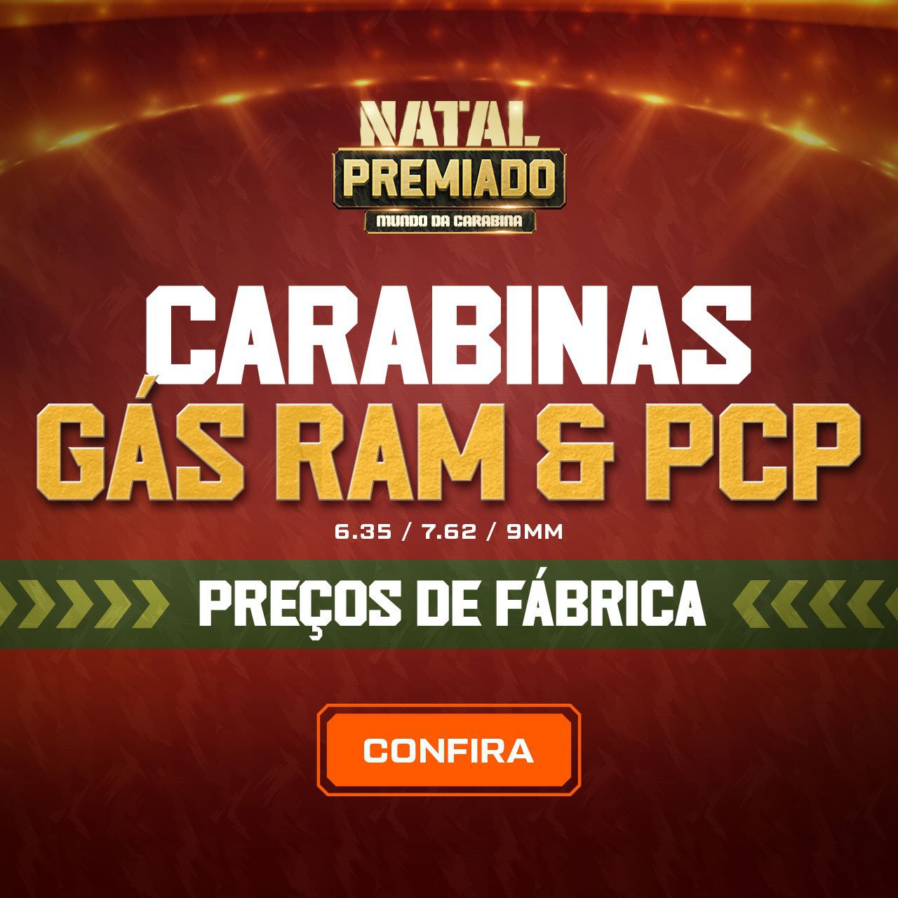 CARABINAS GAS RAM & PCP - 6.35 / 7.62 / 9mm - Preços de Fábrica