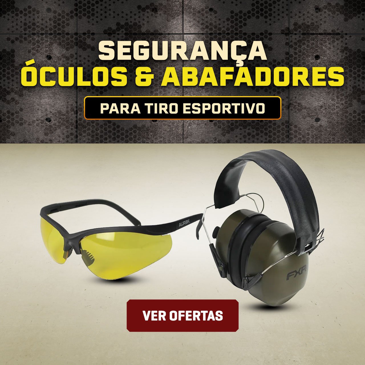 Segurança - Óculos & Abafadores para Tiro esportivo