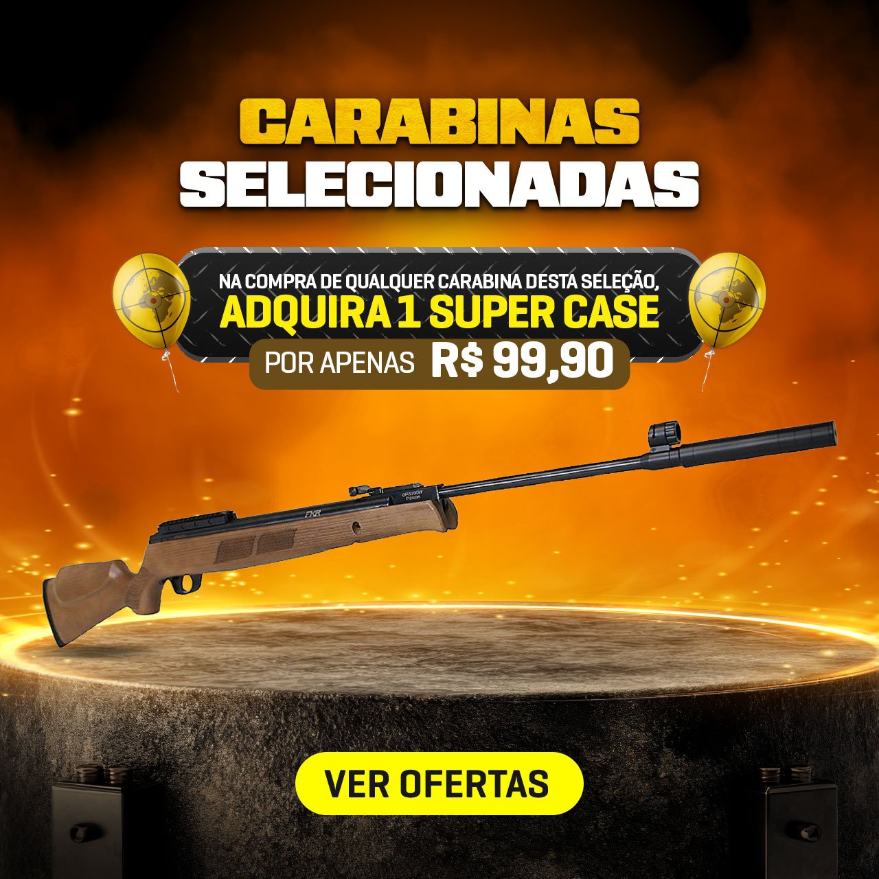 CARABINAS SELECIONADAS - NA COMPRA DE QUALQUER CARABINA DESTA SELEÇÃO, ADQUIRA 1 SUPER CASE POR APENAS R$ 99,90