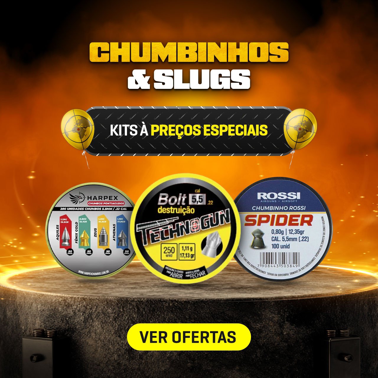 Chumbinhos & Slugs - KITs à preços especiais