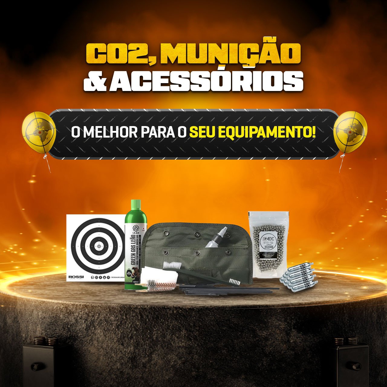 CO2, Munição & Acessórios - O Melhor para o Seu Equipamento!