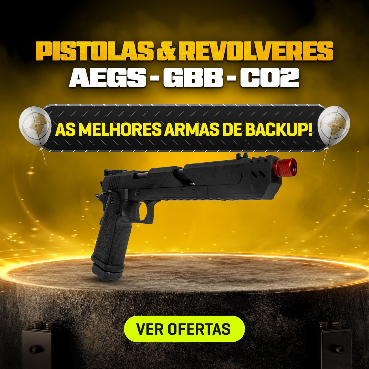 Pistolas & Revolveres Airsoft - AEGs - GBB - CO2 - As melhores Armas de Backup!