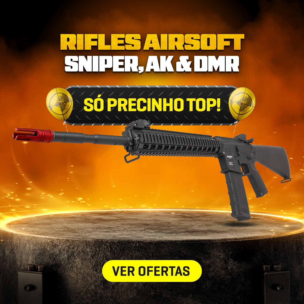 Rifles Airsoft - Seleção Sniper, AK & DMR - Só precinho TOP!