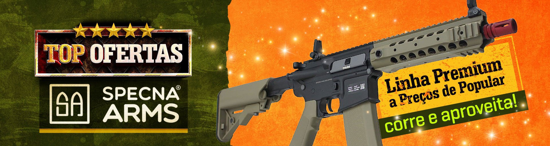 TOP Ofertas Airsoft Specna Arms - Linha Premium a Preços de Popular, corre e aproveita!