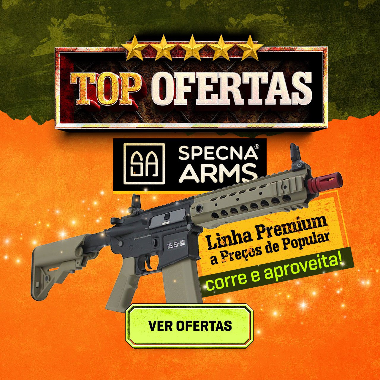 TOP Ofertas Airsoft Specna Arms - Linha Premium a Preços de Popular, corre e aproveita!