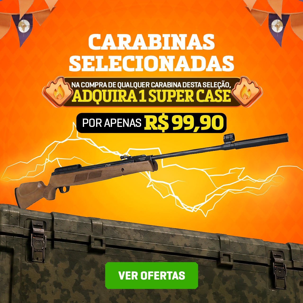CARABINAS SELECIONADAS - NA COMPRA DE QUAQUER CARABINA DESTA SELEÇÃO, ADQUIRA 01 SUPER CASE POR APENAS R$ 99,90