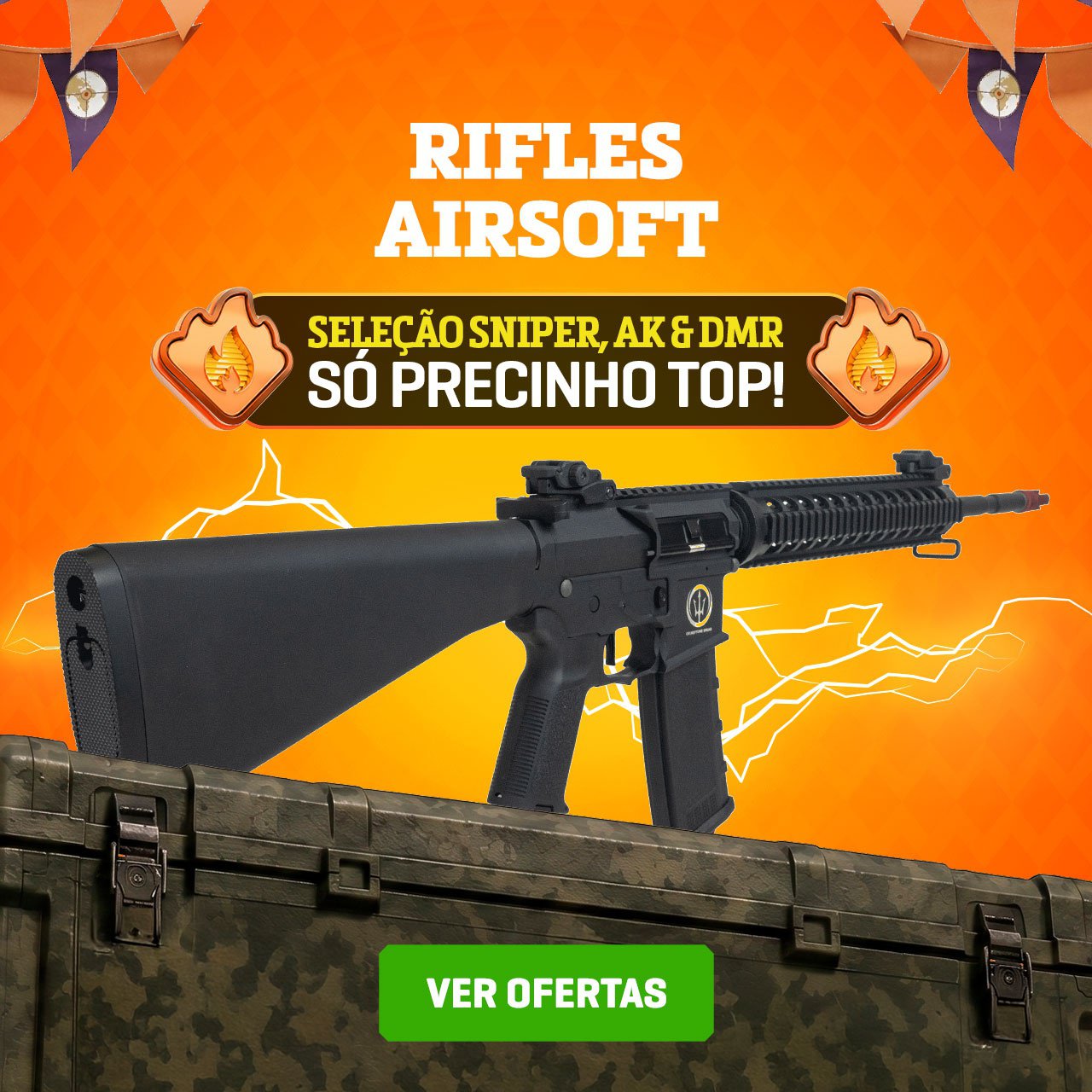 Rifles Airsoft - Seleção Sniper, AK & DMR - Só precinho TOP!