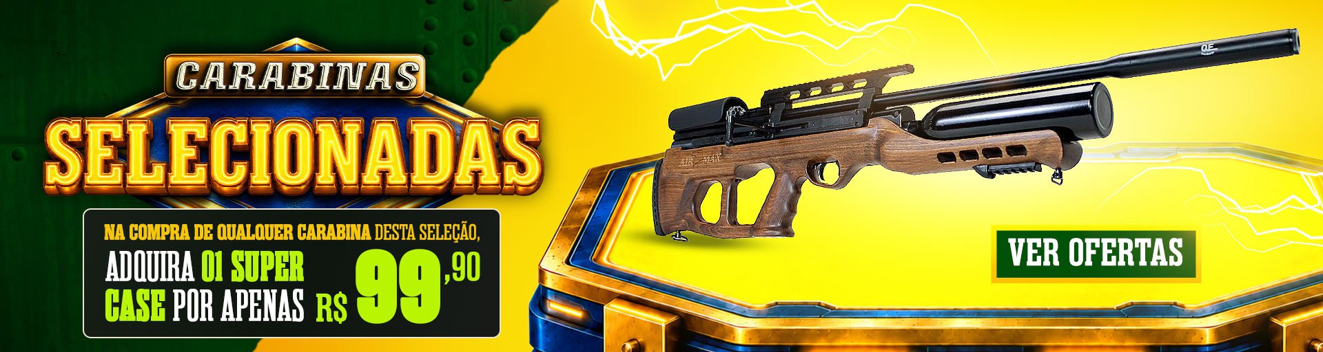 CARABINAS SELECIONADAS - NA COMPRA DE QUALQUER CARABINA DESTA SELEÇÃO, ADQUIRA 01 SUPER CASE POR APENAS R$ 99,90
