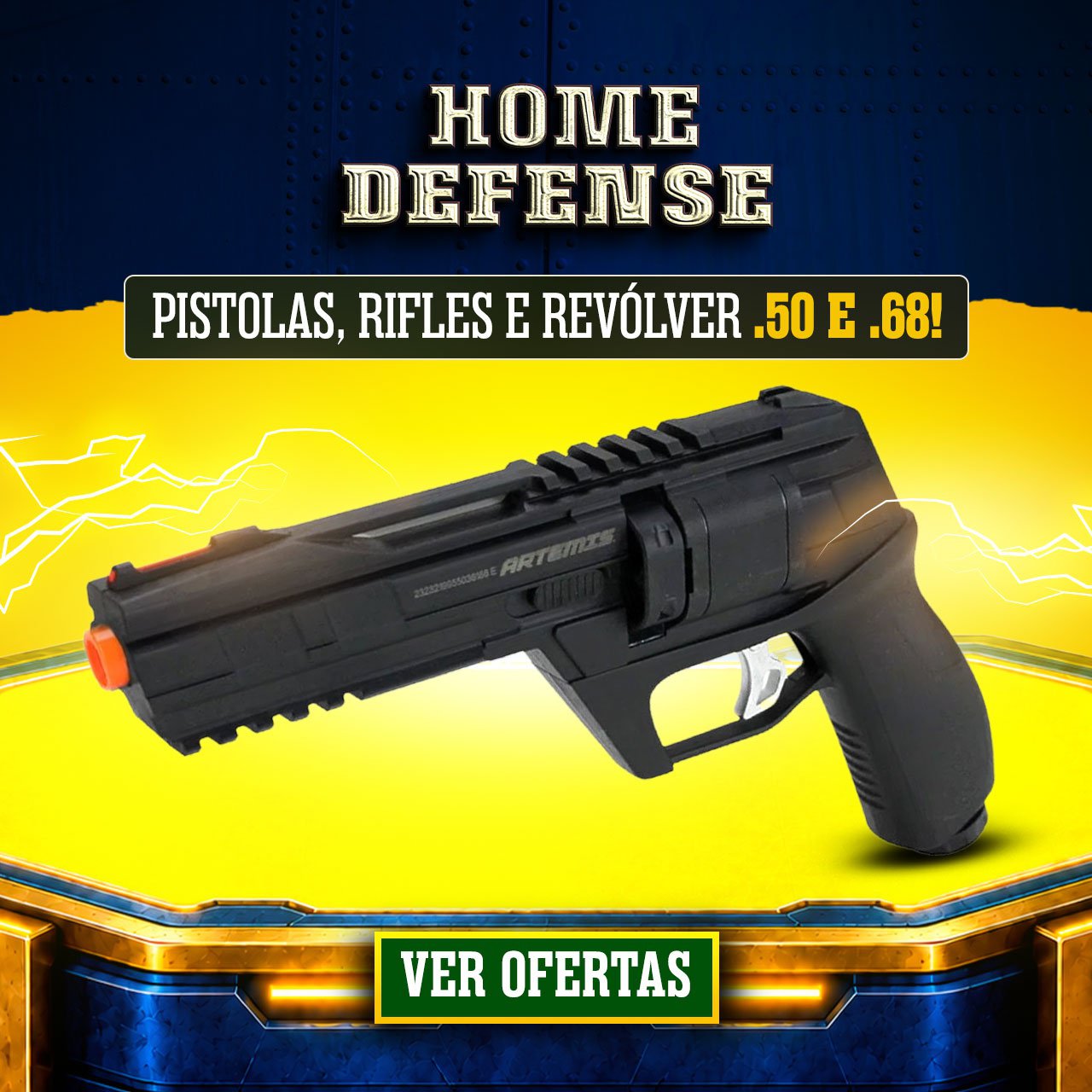 Home defense - Pistolas, Rilfes e Revólver .50 e .68!