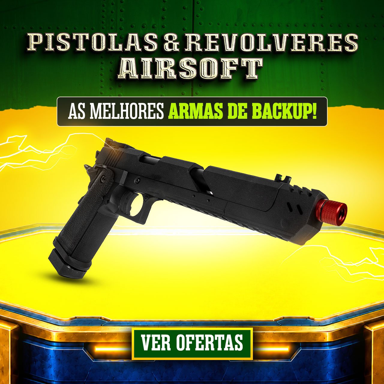 Pistolas & Revolveres Airsoft - AEGs - GBB - CO2 - As melhores Armas de Backup!