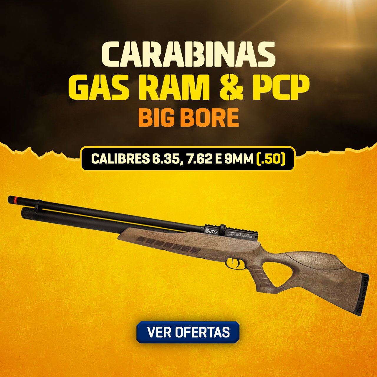 CARABINAS GAS RAM & PCP - BIG BORE CAL 6.35, 7.62 e 9mm