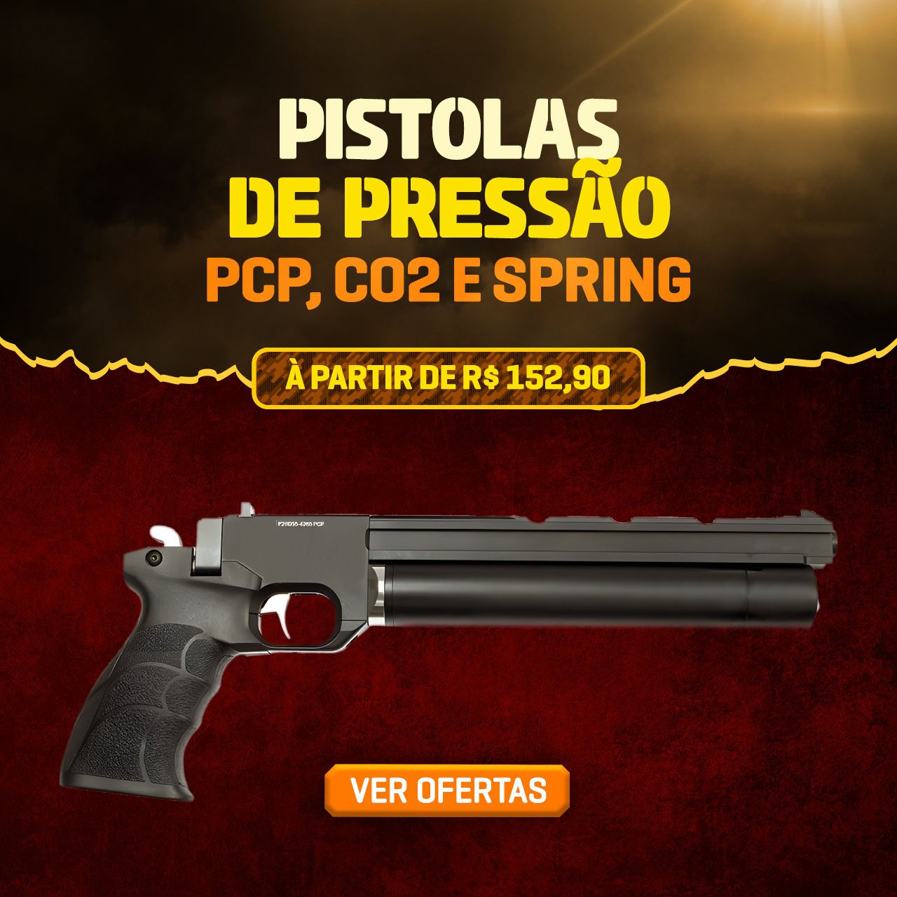 Pistola de Pressão - PCP, Co2 e Spring - à partir de R$ 152,90