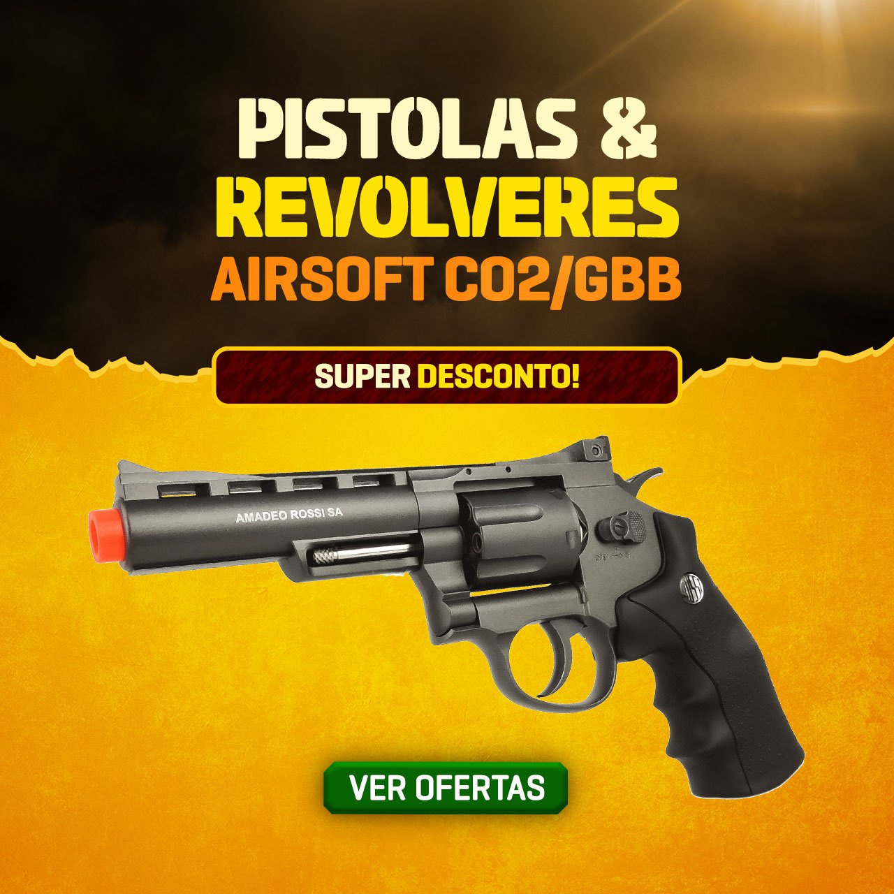 Pistolas & Revolveres Airsoft CO2/GBB - Super Desconto!