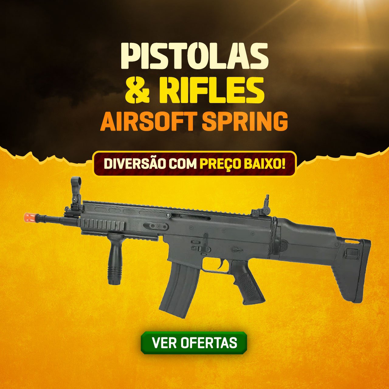 PISTOLAS & RIFLES AIRSOFT SPRING - Diversão com Preço Baixo!