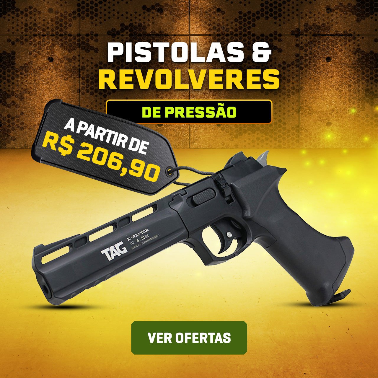Pistolas & Revolveres de Pressão - Com preços à partir de R$ 206,90