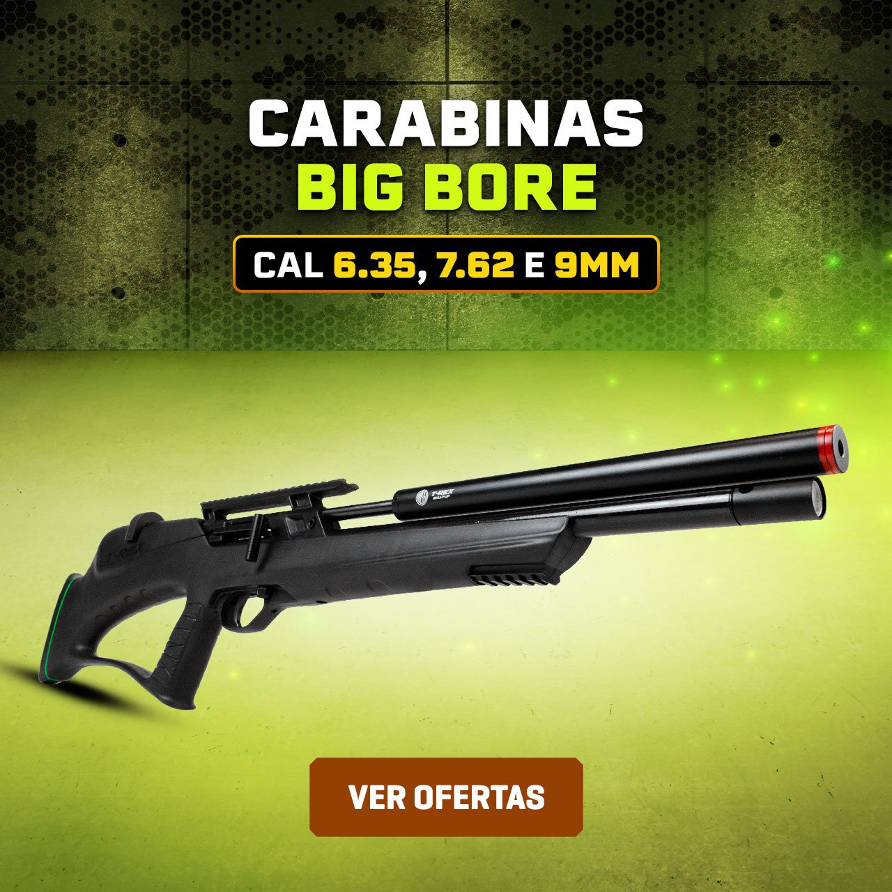 CARABINAS GAS RAM & PCP - BIG BORE CAL 6.35, 7.62 e 9mm