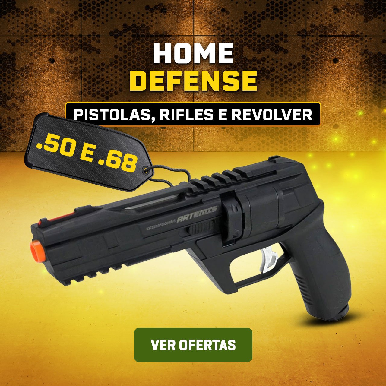 Home defense - Pistolas, Rilfes e Revolver .50 e .68!