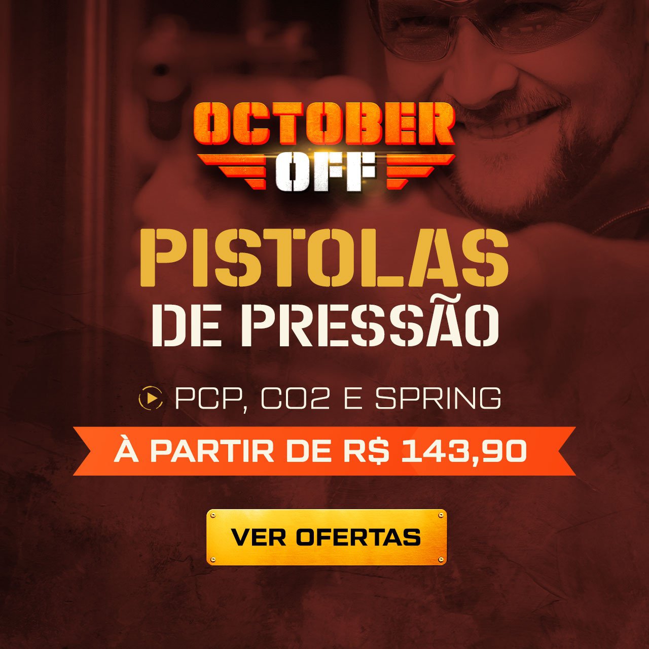 Pistolas de Pressão - PCP, Co2  e Spring - à partir de R$ 143,90