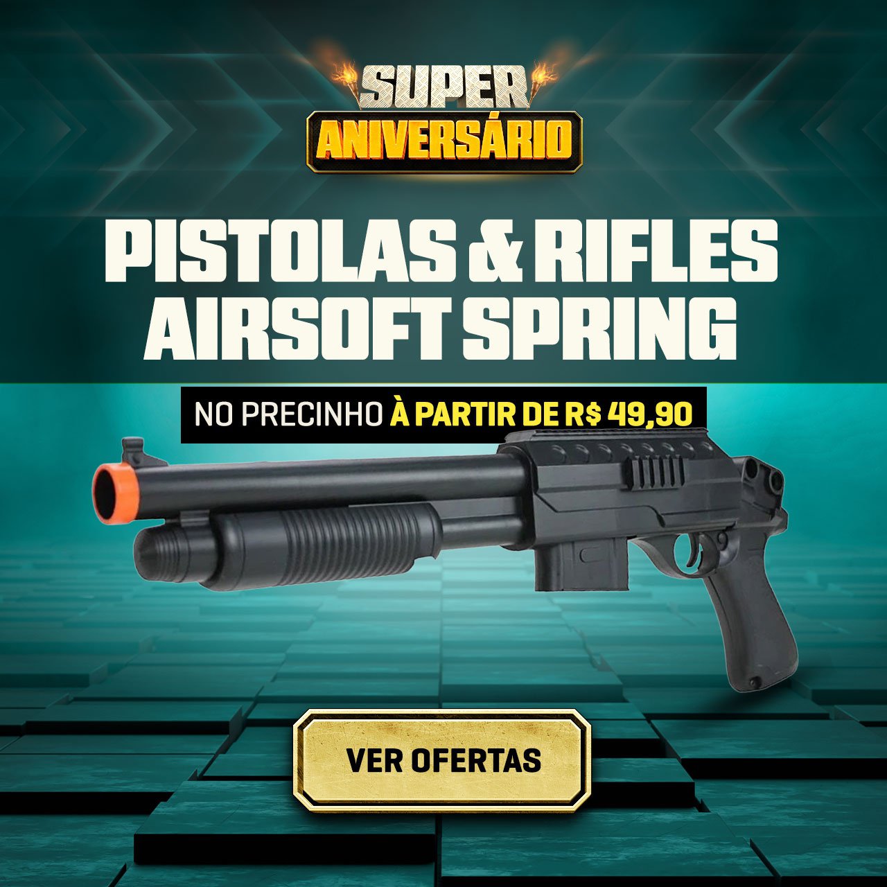 PISTOLAS & RIFLES AIRSOFT SPRING - NO precinho à partir de R$ 49,90