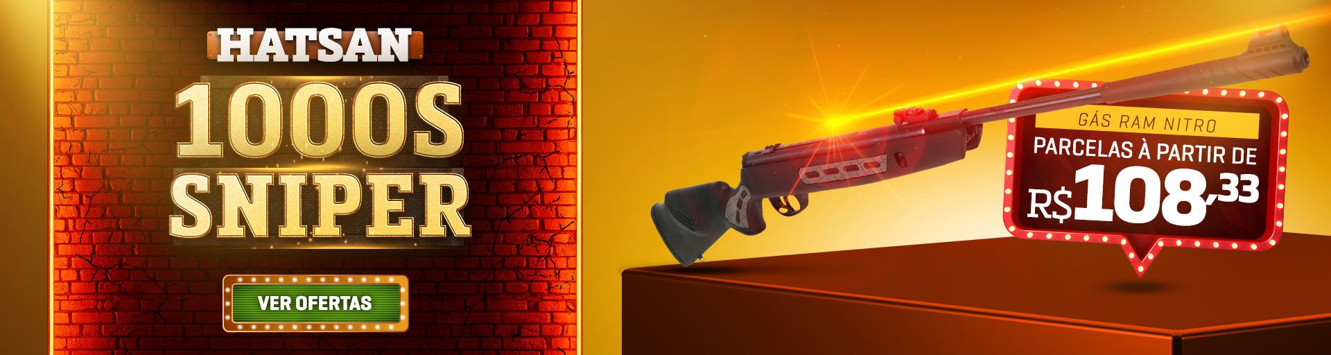 HATSAN 1000S SNIPER GR NITRO - Parcelas à partir de R$ 108,33