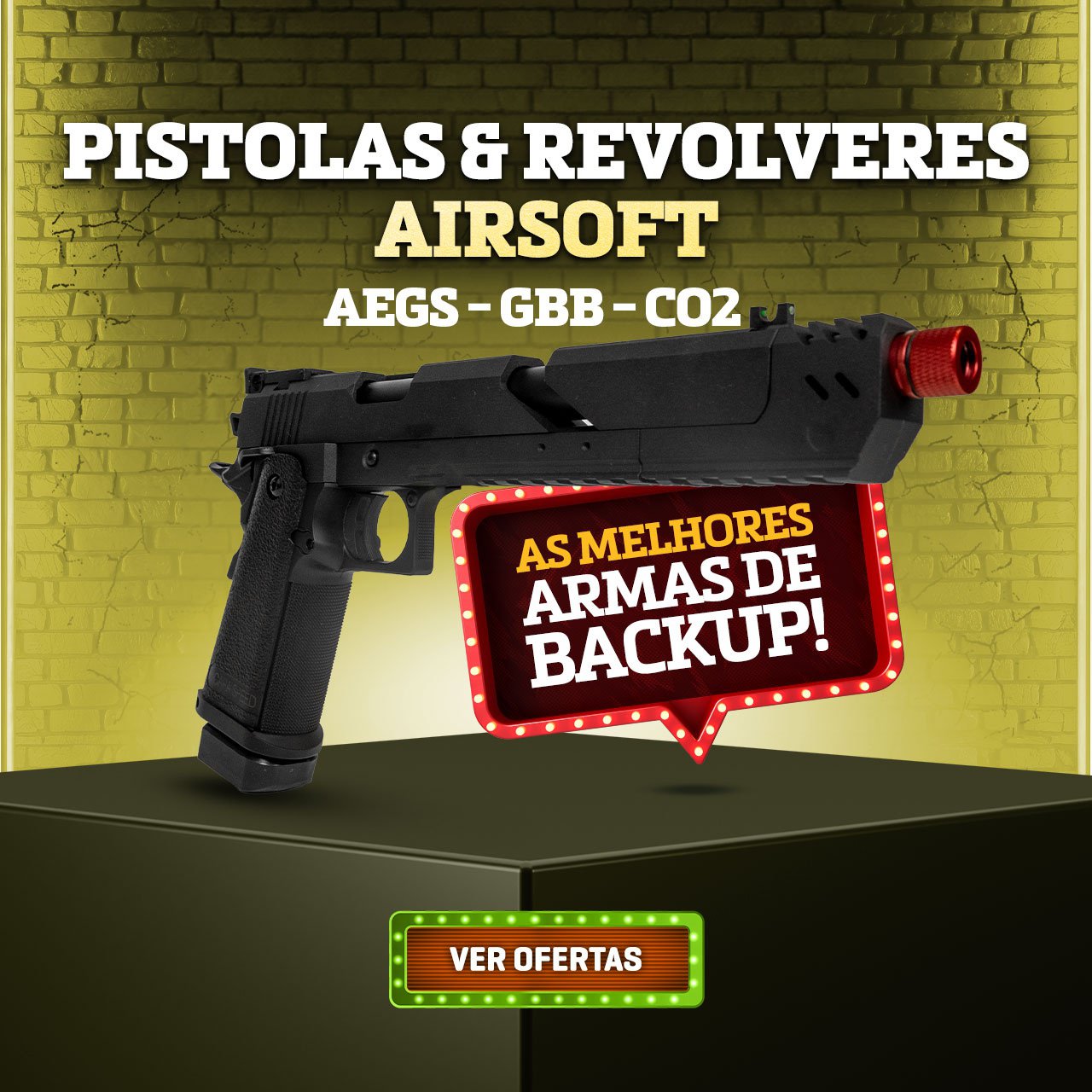 Pistolas & Revolveres Airsoft - AEGs - GBB - CO2 - As melhores Armas de Backup!