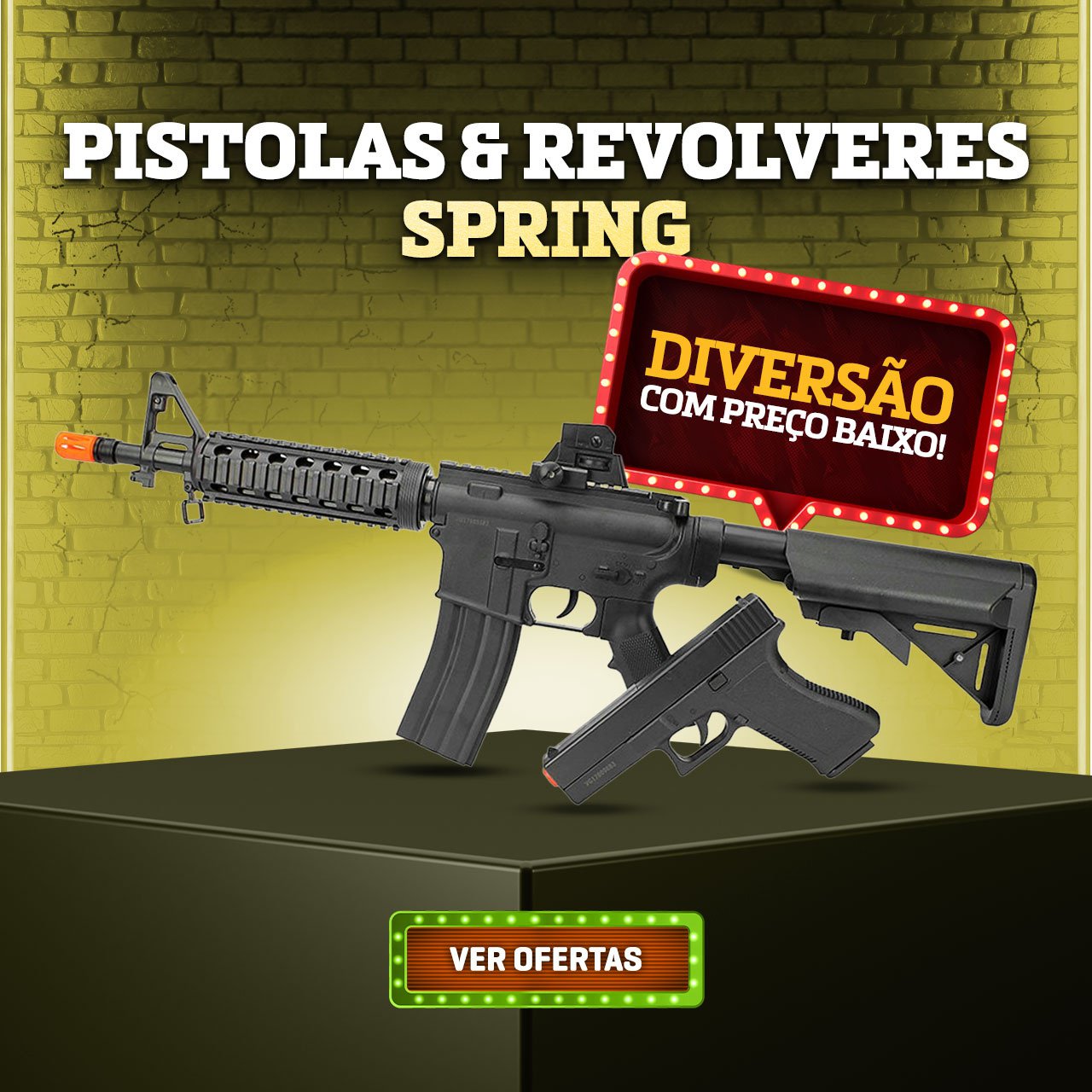 PISTOLAS & RIFLES AIRSOFT SPRING - Diversão com Preço Baixo!