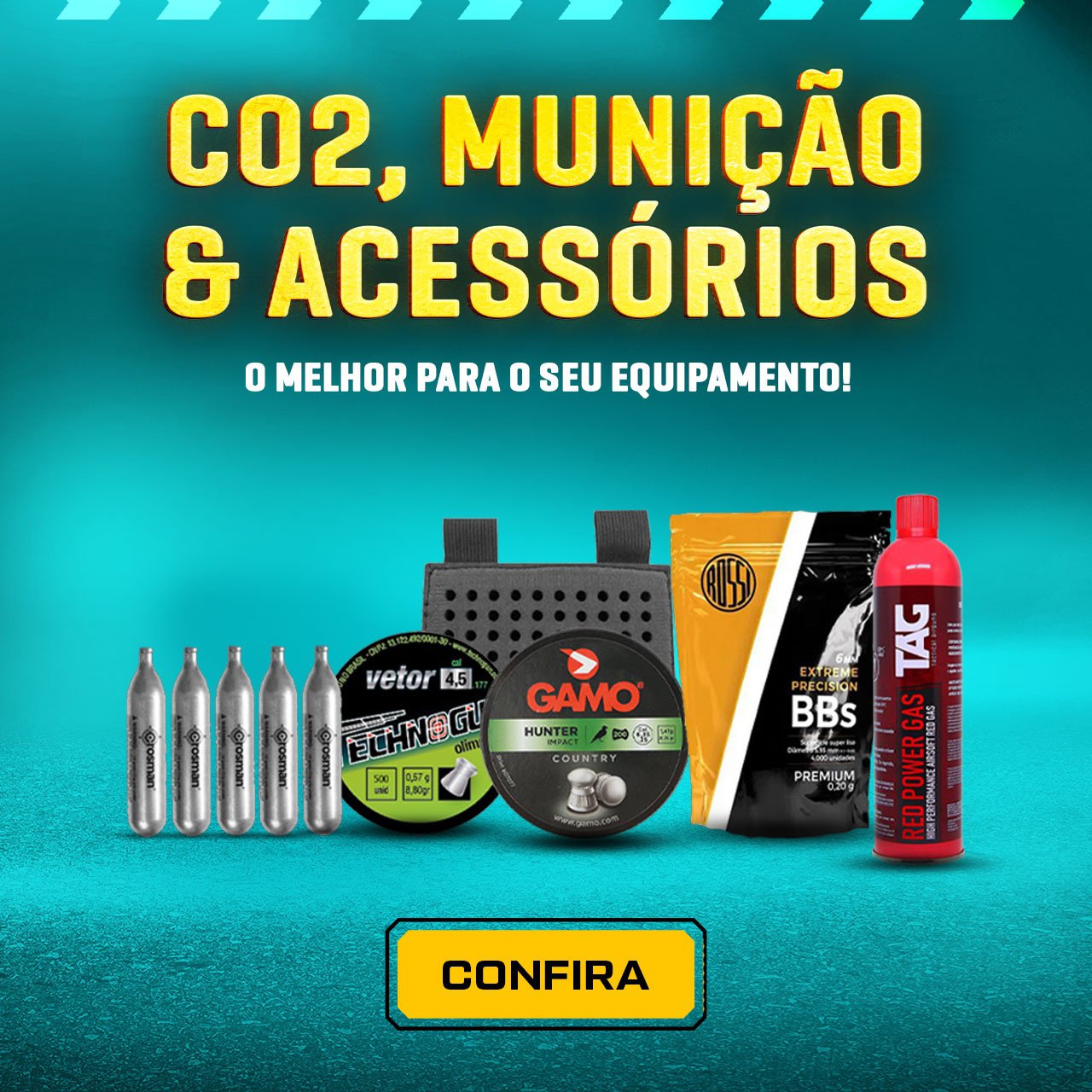 CO2, Munição & Acessórios - O Melhor para o Seu Equipamento!