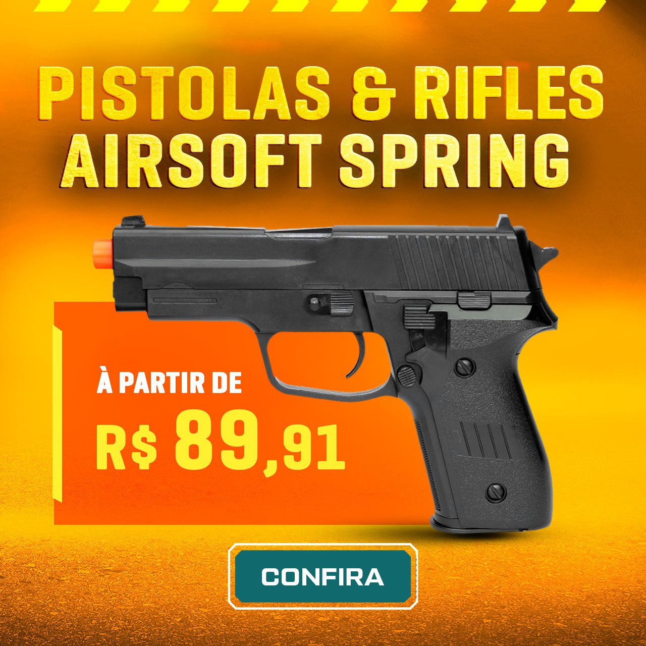 PISTOLAS & RIFLES DE AIRSOFT SPRING - à partir de R$ 89,91