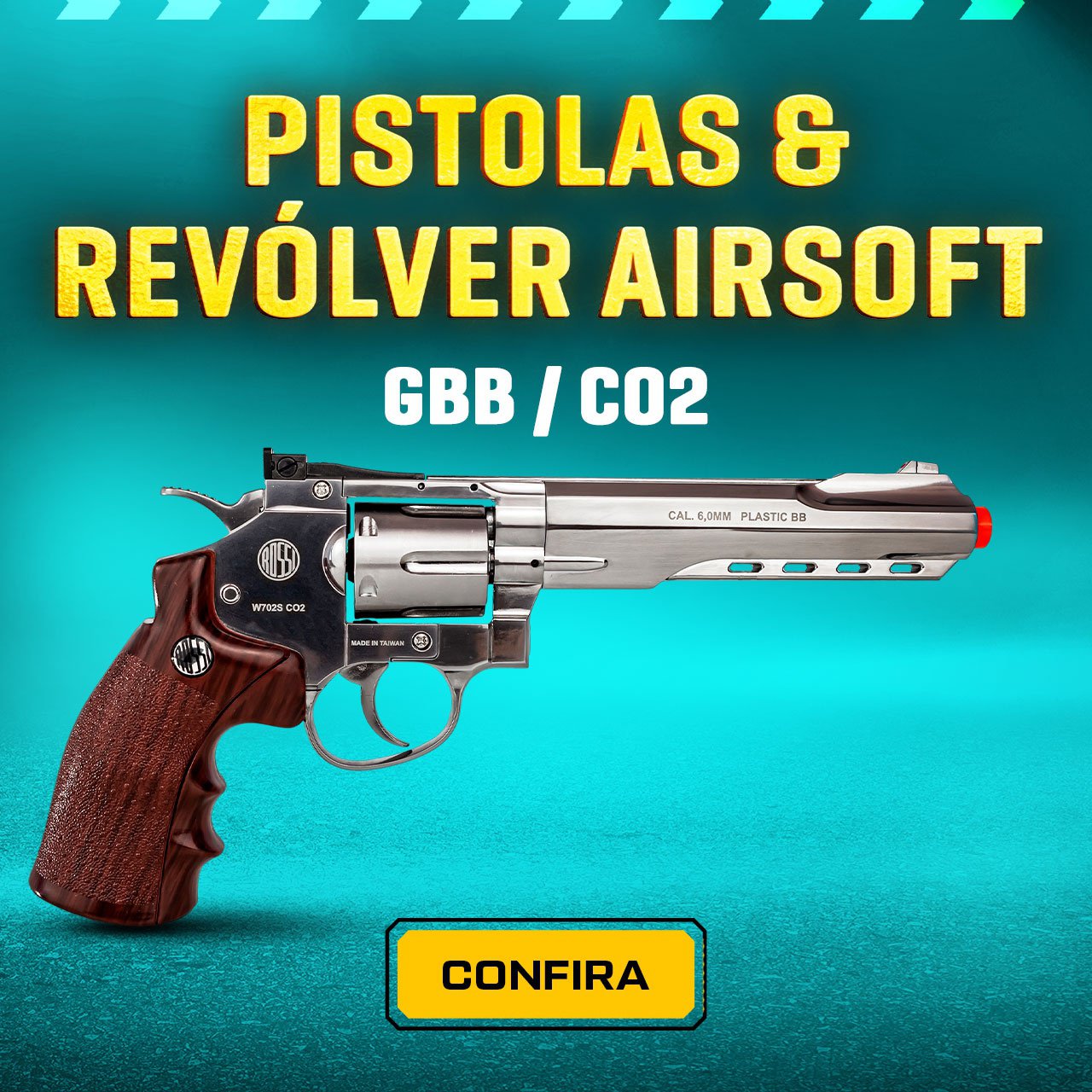 PISTOLAS & REVÓLVER AIRSOFT - GBB / CO2