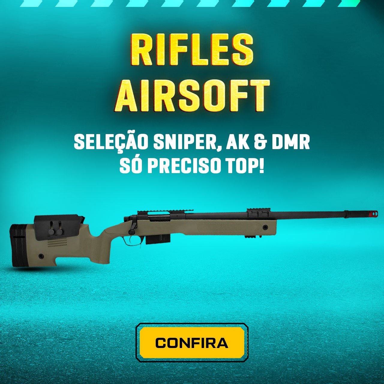 Rifles Airsoft - Seleção Sniper, AK & DMR - Só preciso TOP!