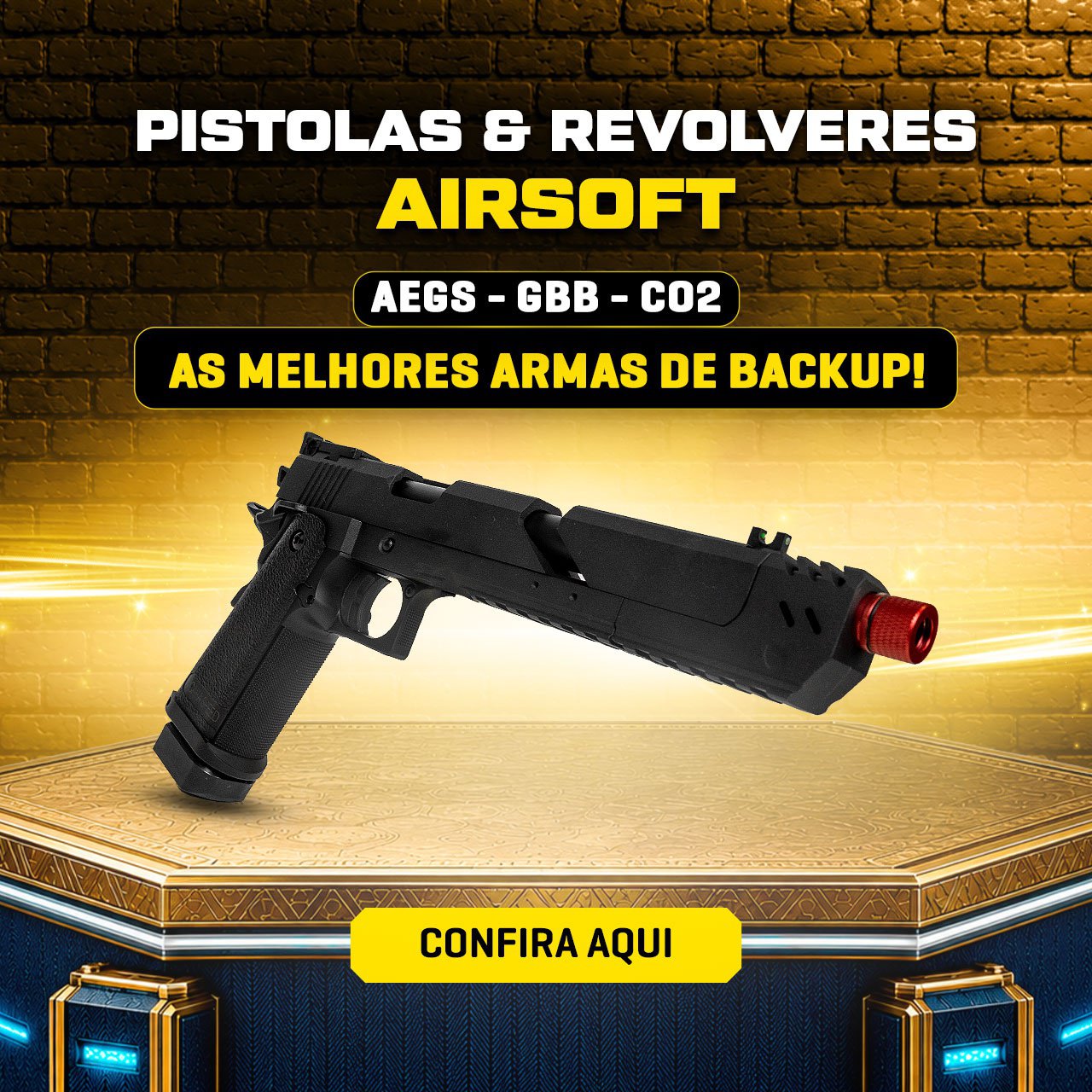Pistolas & Revolveres Airsoft - AEGs - GBB - CO2 - As melhores Armas de Backup!