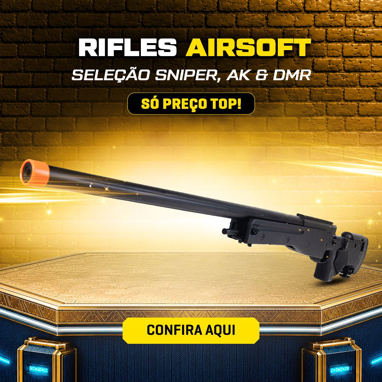 Rifles Airsoft - Seleção Sniper, AK & DMR - Só preciso TOP!