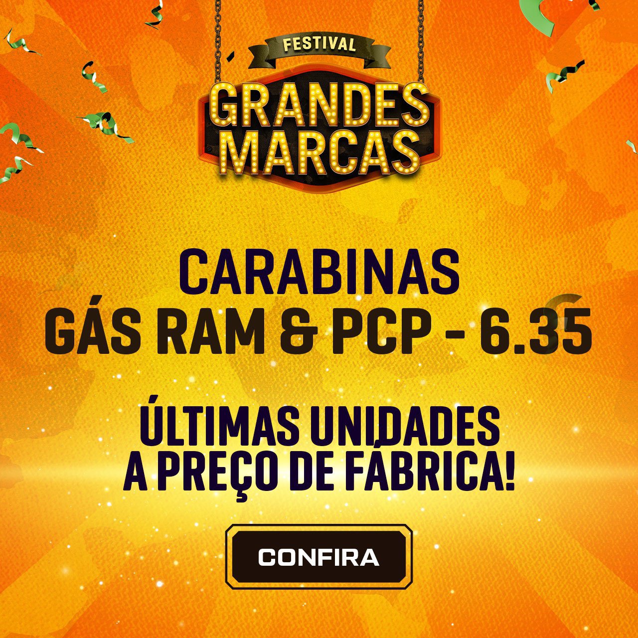 CARABINAS GAS RAM & PCP - 6.35 - Últimas Unidades a Preço de Fábrica!