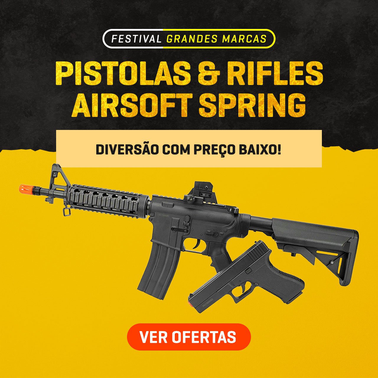 PISTOLAS & RIFLES AIRSOFT SPRING - Diversão com Preço Baixo!