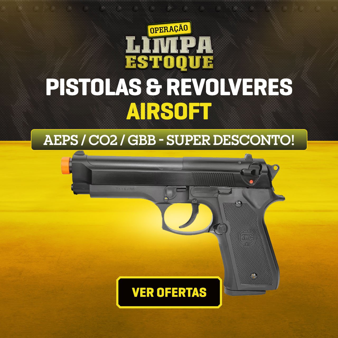 Pistolas & Revolveres Airsoft - AEPs / CO2 / GBB - Super Desconto!