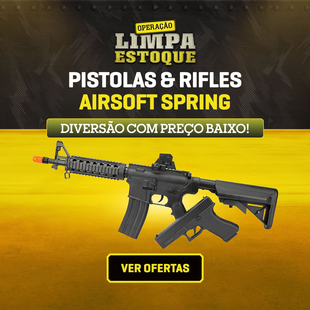 PISTOLAS & RIFLES AIRSOFT SPRING - Diversão com Preço Baixo!