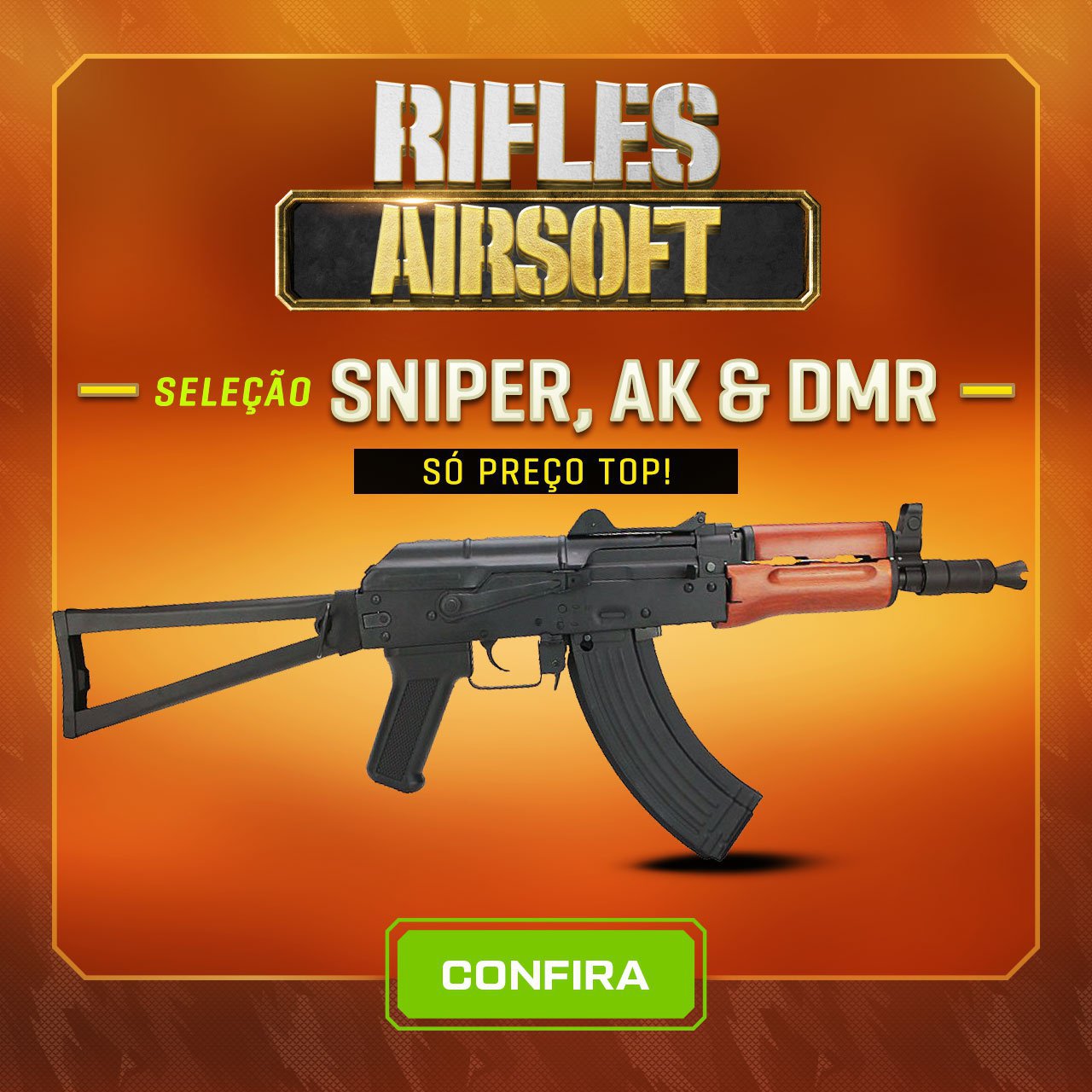 Rifles Airsoft - Seleção Sniper, AK & DMR - Só preciso TOP!