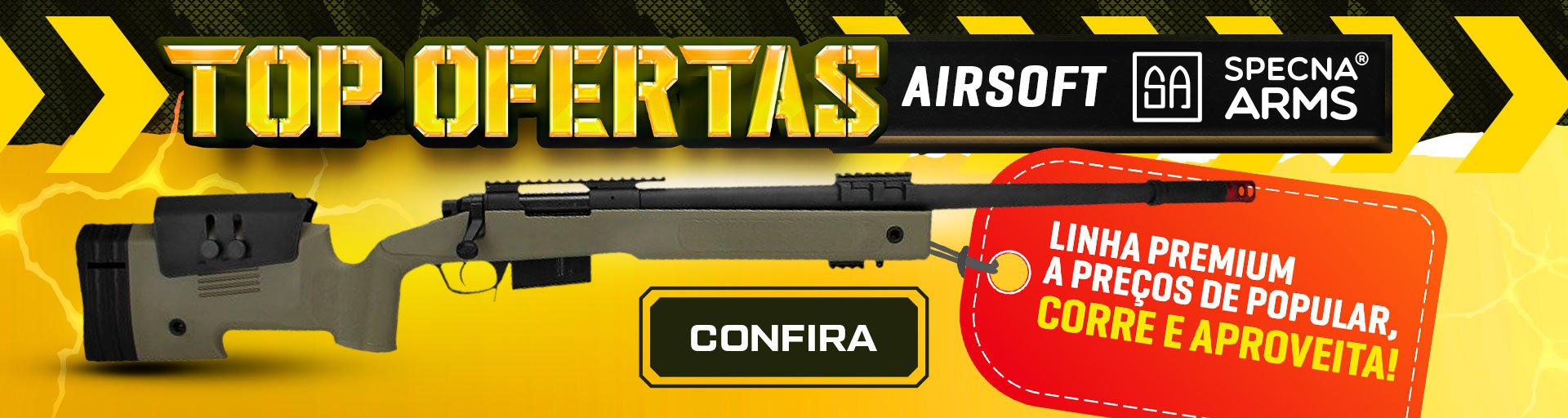 TOP Ofertas Airsoft Specna Arms - Linha Premium a preços de Popular, corre e aproveita!