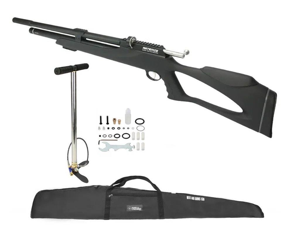Carabina De Pressão Pcp M25 Thunder Black 5.5mm Artemis Fxr + Bomba + Capa