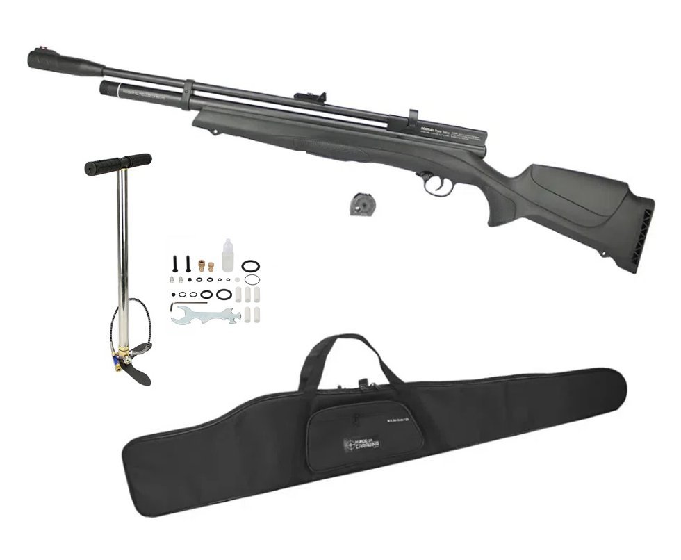 Carabina Pcp Beeman New 1336 54 Joules 10 Tiros 5,5mm - Rossi + Bomba Manual + Capa