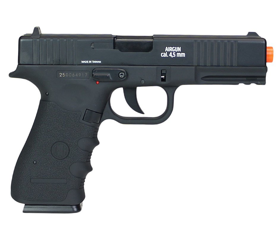Pistola De Pressão Gas Co2 Wg Glock W119 Slide Metal Blowback 4,5mm