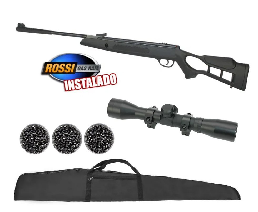 Carabina De Pressão Hatsan Striker Edge Cal 5.5 Gas Ram 60kg + Luneta 4x32 + Chumbinhos + Capa
