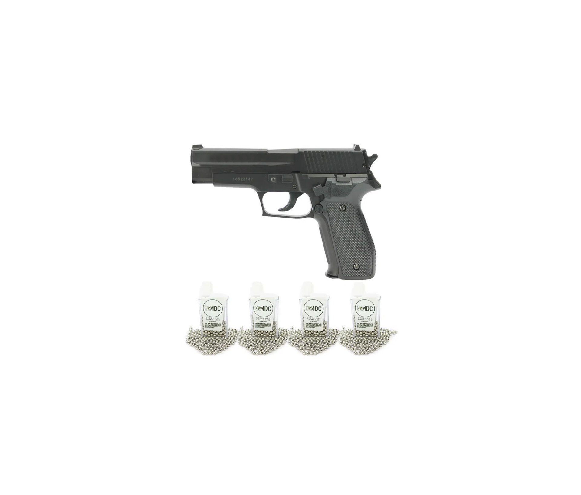 Pistola De Pressão Sig Sauer P226 Mola Slide Metal Cal 4,5mm + 04 Esferas Metal - Cybergun