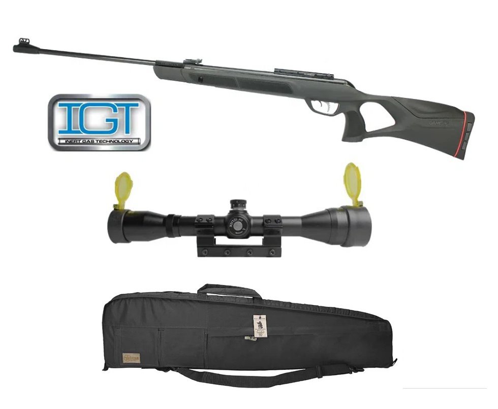 Carabina De Pressão G-magnum 1250 Igt Mach 1 Gas Ram Cal 5,5mm + Luneta 4x32 Gold Rossi + Case - Gamo