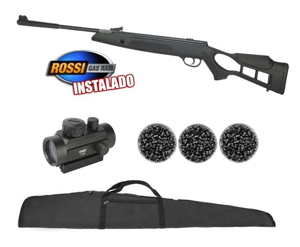 Carabina De Pressão Hatsan Striker Edge Cal 5.5 Pistão Pneumático 60kg   Red Dot 1x30   Chumbinho   Capa