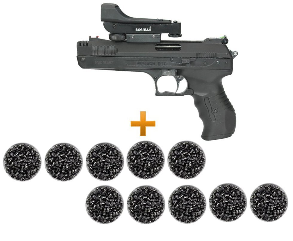 Pistola De Pressão Beeman 2004 P-17 Cal 5,5mm + Red Dot Rossi + 10 Chumbinhos - Beeman