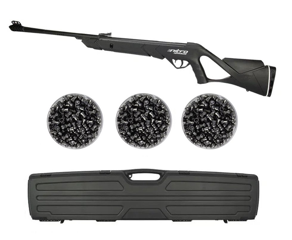 Carabina De Pressão Advanced Nitro F22 Cbc 5.5 + Case Rigido + Chumbinhos