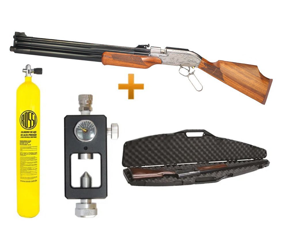 Rifle Pcp Sumatra Lever Action Cal 5.5 + Case + Scuba 10l + Adaptador