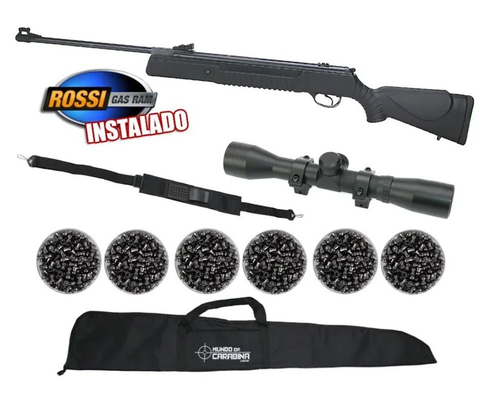 Carabina De Pressão Hatsan Ht 80 C/ Pistão Pneumático Calibre 5,5 + Capa 45" + Chumbinhos