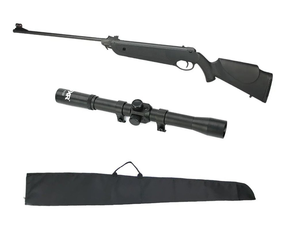 Carabina De Pressão Rossi Dione New Black 5,5 Mm + Capa + Luneta 4x20